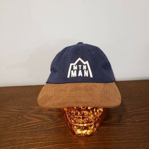 Mtn Mountain Man Blue Navy Embroidered Baseball Cap Hat Adjustable